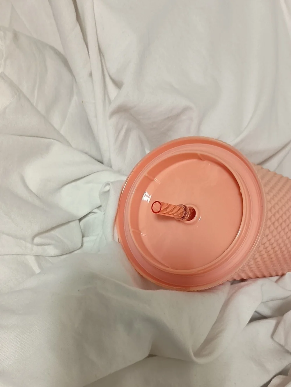 2021 Starbucks Peach Pink Tumbler with Straw